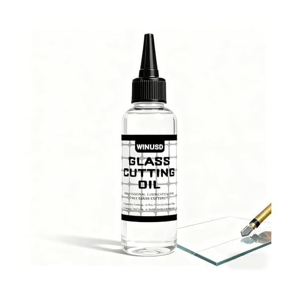 WINUSD 4 ounce glass cutting oil bottle